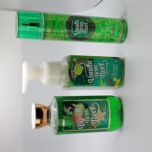 Bath & Body Works Vanilla Bean Noel Mist Shower Gel Soap Set